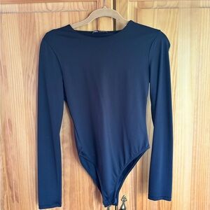 Zara Black Long Sleeve Bodysuit